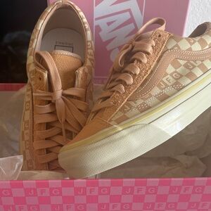 Vans JFG Tan and Cream Sneakers